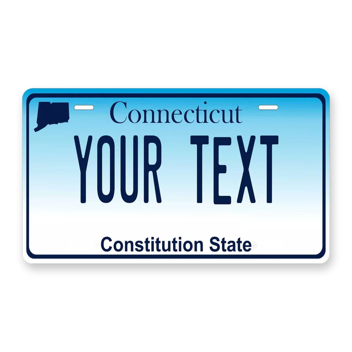 Connecticut 2015 Personalized Motorcycle Replica Plate — product artwork