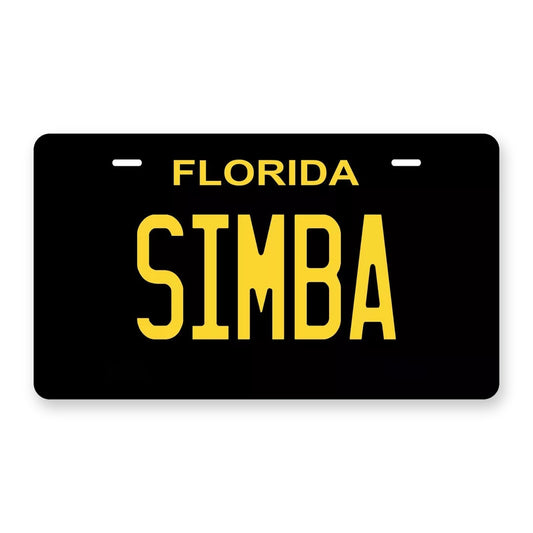 Florida Black Personalized Motorcycle Replica Plate — product artwork
