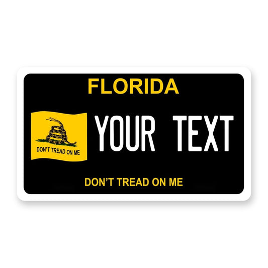 Florida Don't Tread on Me Personalized Motorcycle Replica Plate — product artwork