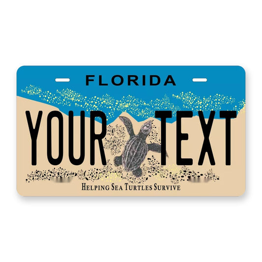 Florida Turtles Personalized Motorcycle Replica Plate — product artwork