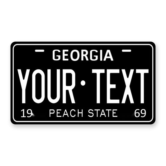 Georgia 1969 Personalized Motorcycle Replica Plate — product artwork