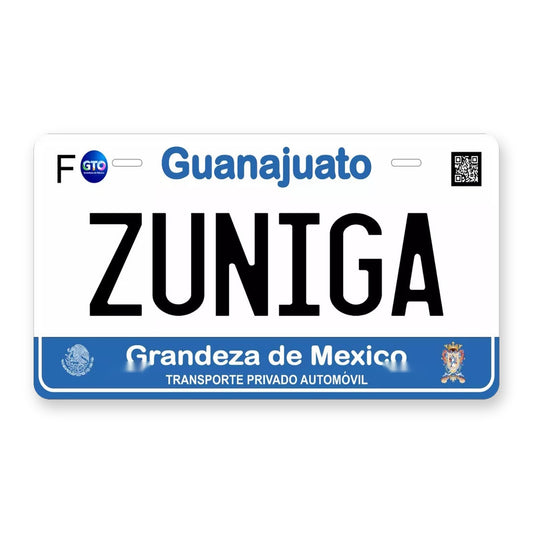 Guanajuanto 2017 V2 Personalized Motorcycle Replica Plate — product artwork