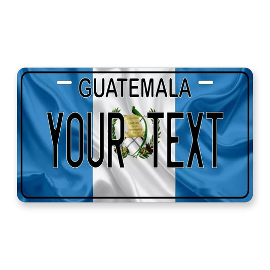Guatemala Flag Personalized Motorcycle Replica Plate — product artwork