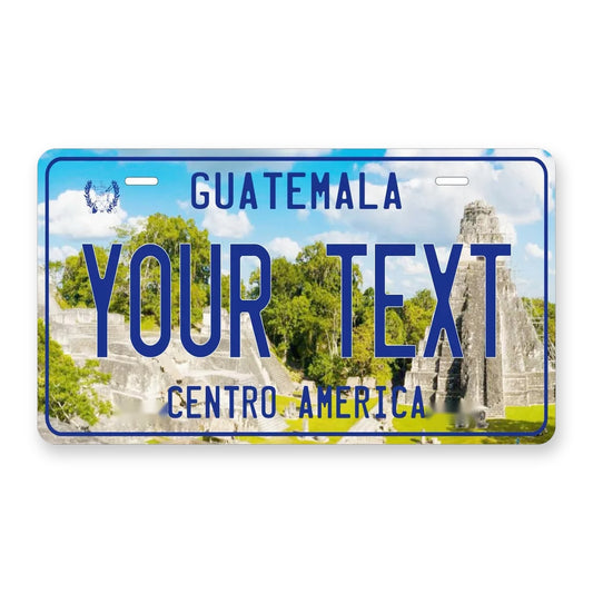 Guatemala Ruins Personalized Motorcycle Replica Plate — product artwork