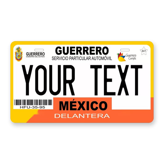 Guerrero 2012 Personalized Motorcycle Replica Plate — product artwork
