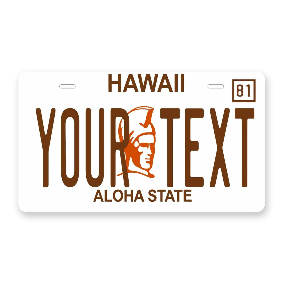 Hawaii 1981 Personalized Motorcycle Replica Plate — product artwork