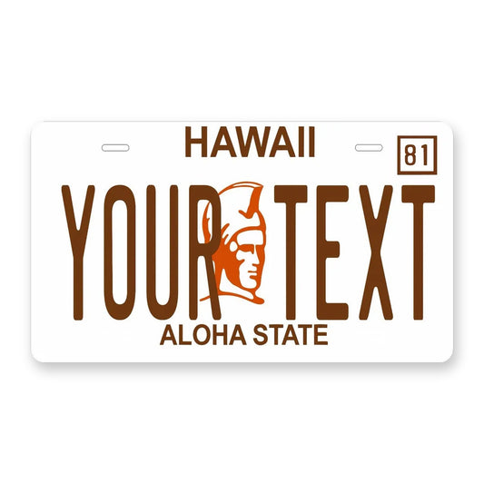 Hawaii 1981 Personalized Motorcycle Replica Plate — product artwork