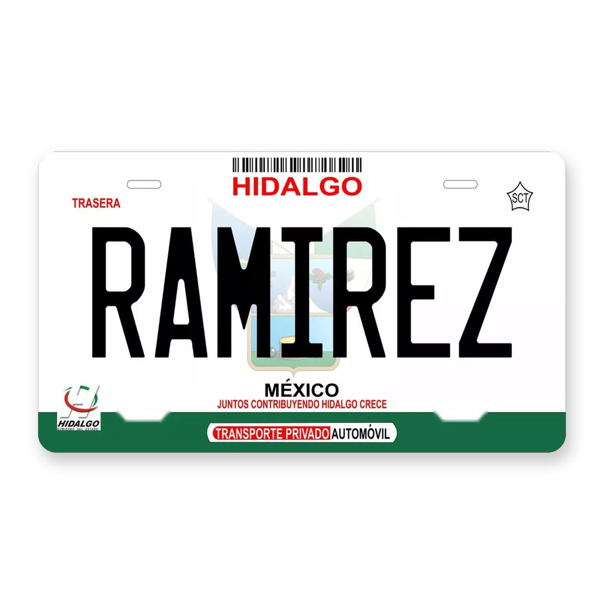 Hidalgo 2016 Personalized Motorcycle Replica Plate — product artwork