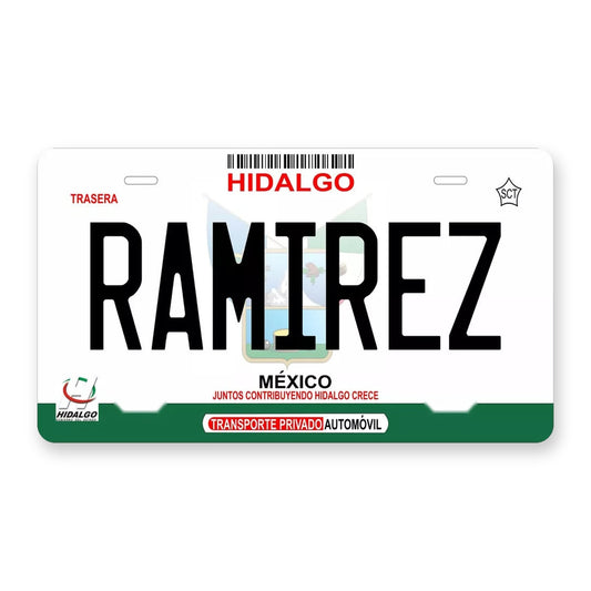 Hidalgo 2016 Personalized Motorcycle Replica Plate — product artwork