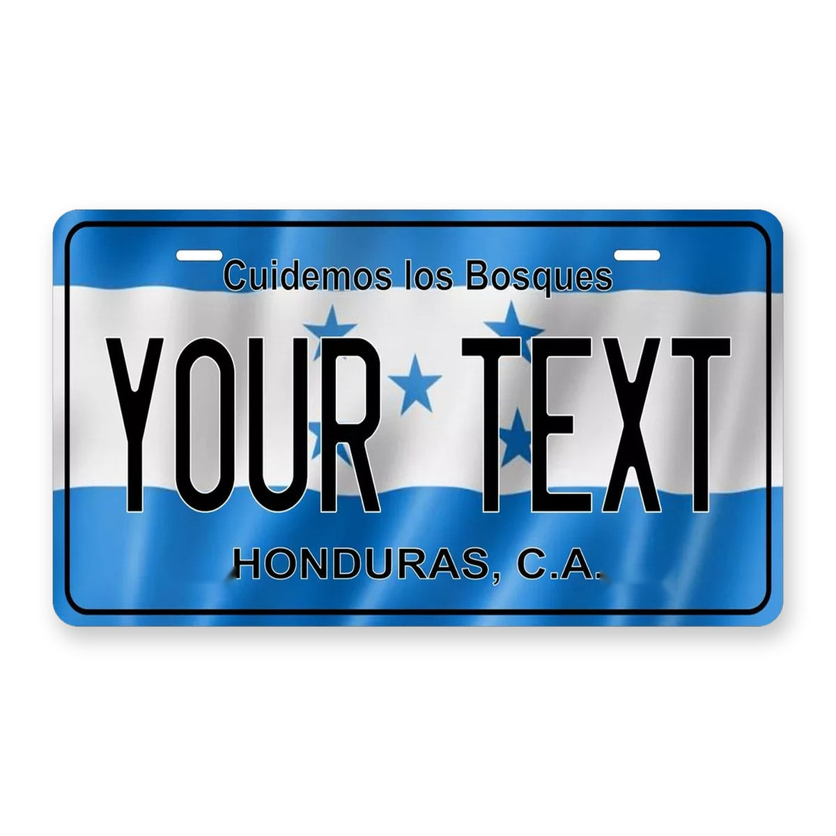 Honduras Flag Personalized Motorcycle Replica Plate — product artwork