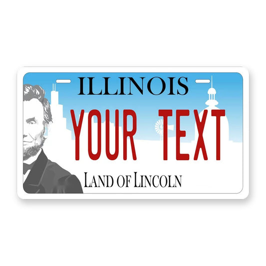 Illinois 2017 Personalized Motorcycle Replica Plate — product artwork