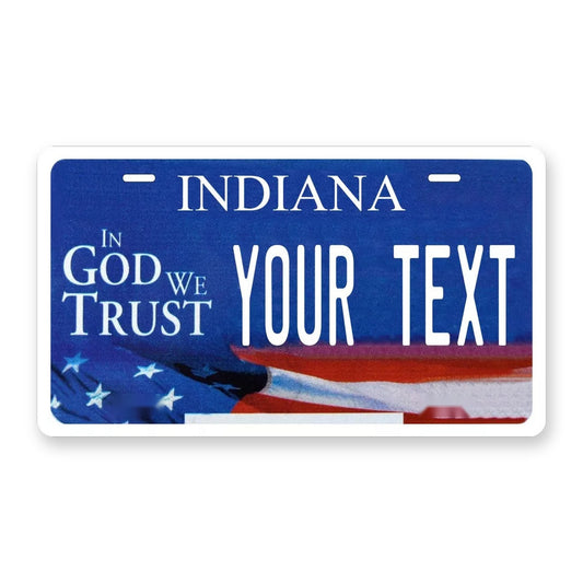 Indiana 2012 in God Personalized Motorcycle Replica Plate — product artwork