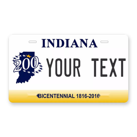 Indiana 2013 Personalized Motorcycle Replica Plate — product artwork
