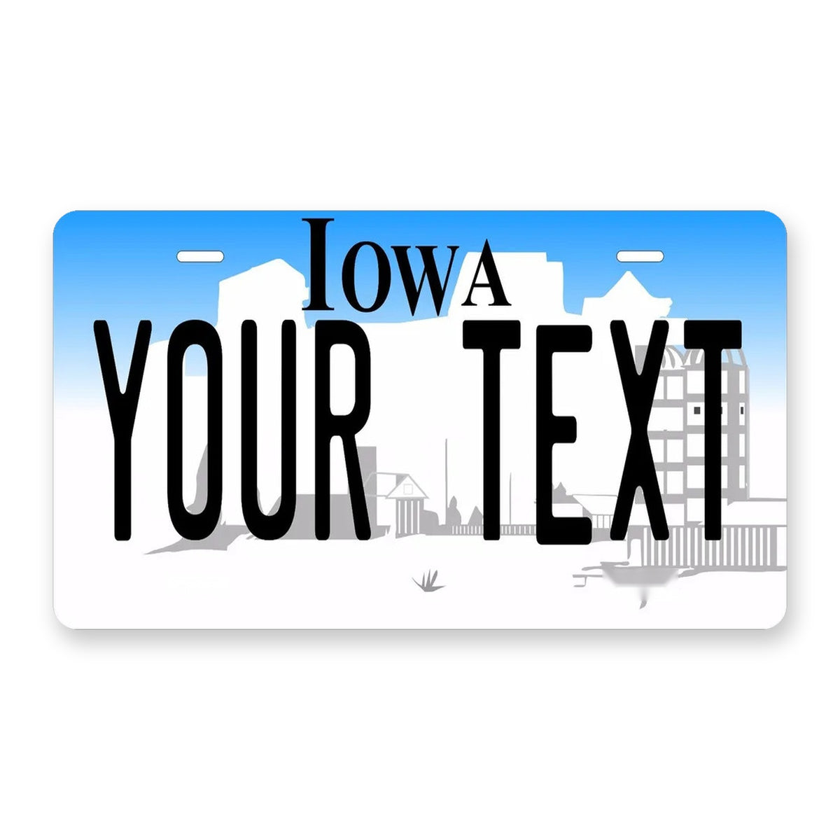 Iowa 1996 Personalized Motorcycle Replica Plate — product artwork