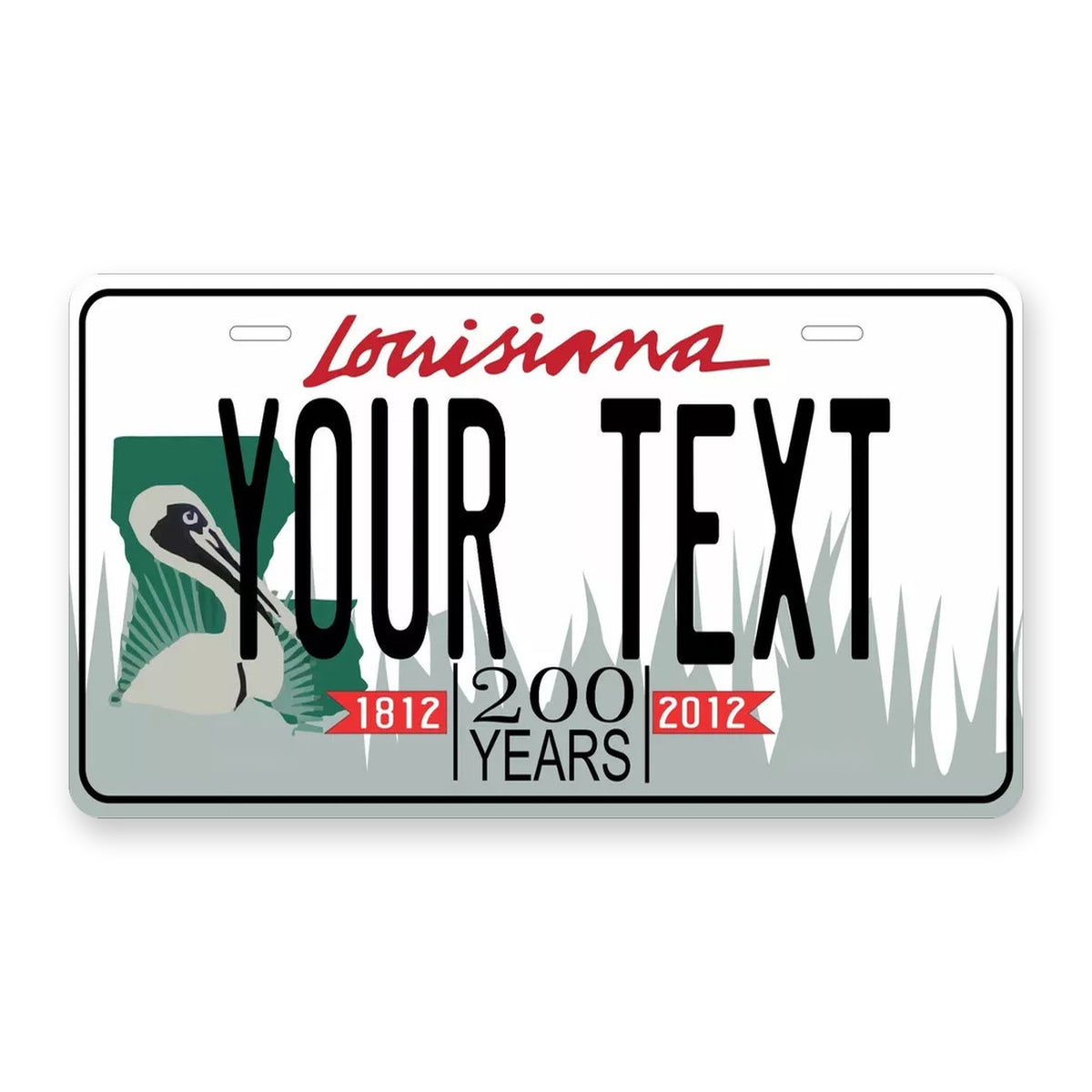 Louisiana 2011 Personalized Motorcycle Replica Plate — product artwork