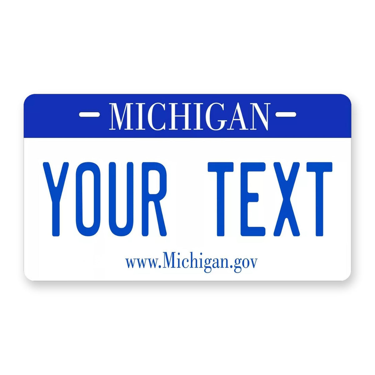 Michigan 2007 Personalized Motorcycle Replica Plate — product artwork