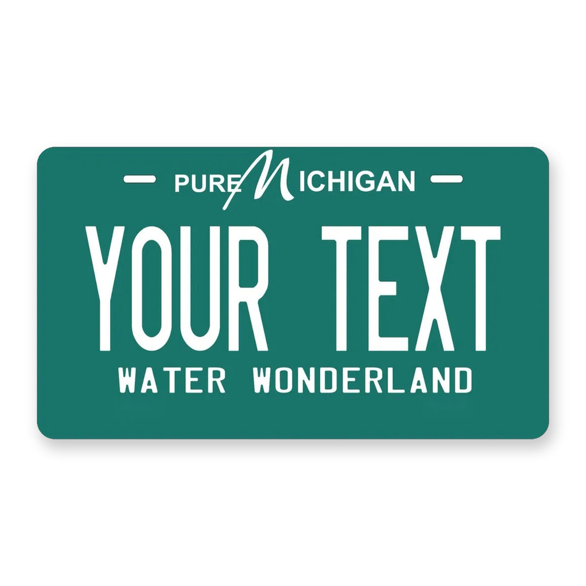 Michigan Green Personalized Motorcycle Replica Plate — product artwork