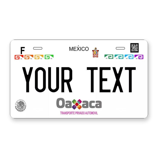 Oaxaca 2018 Personalized Motorcycle Replica Plate — product artwork