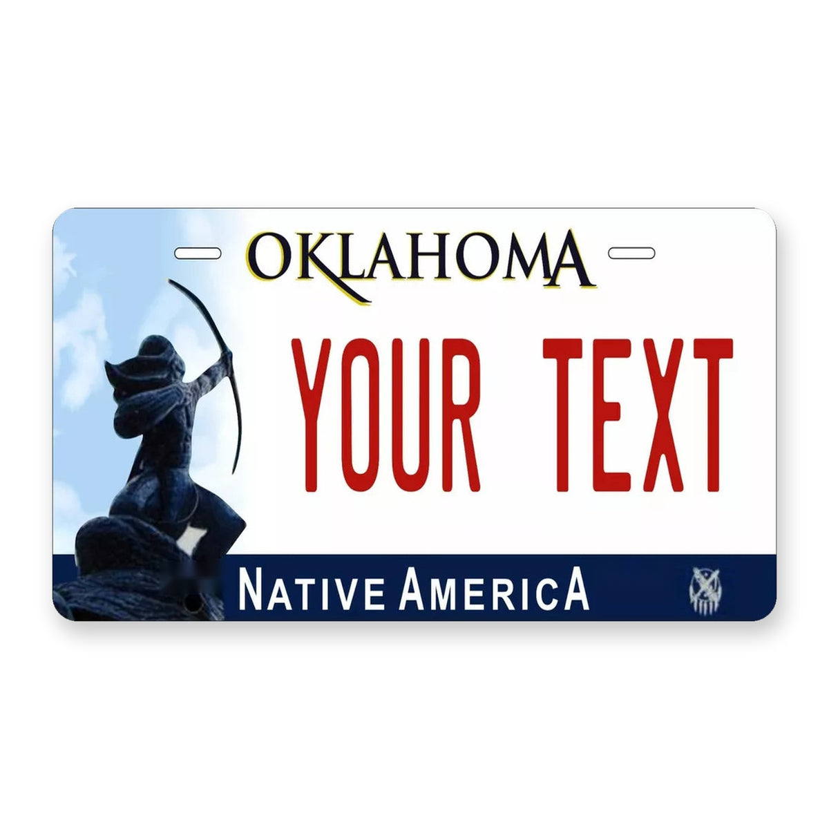 Oklahoma 2009 Personalized Motorcycle Replica Plate — product artwork