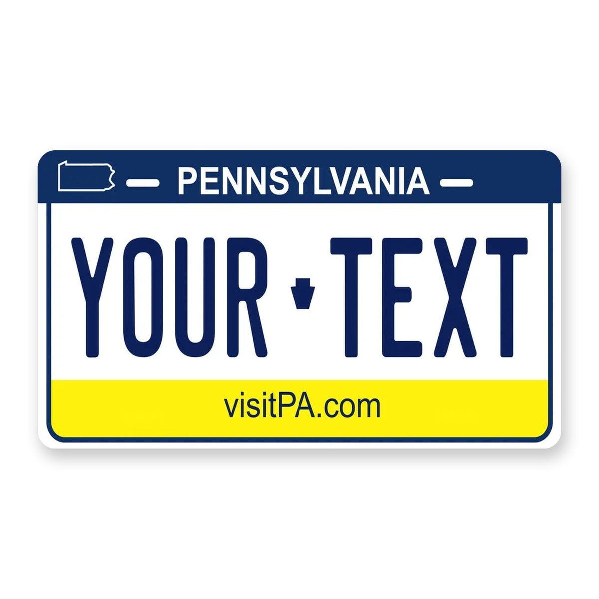Pennsylvania 2004 Personalized Motorcycle Replica Plate — product artwork