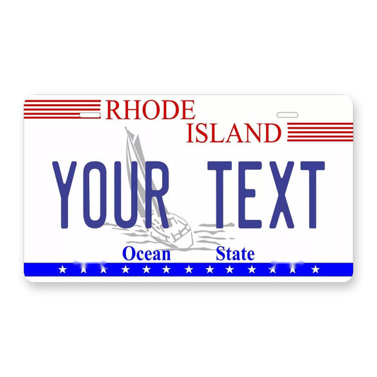 Rhode Island Sailboat Personalized Motorcycle Replica Plate — product artwork
