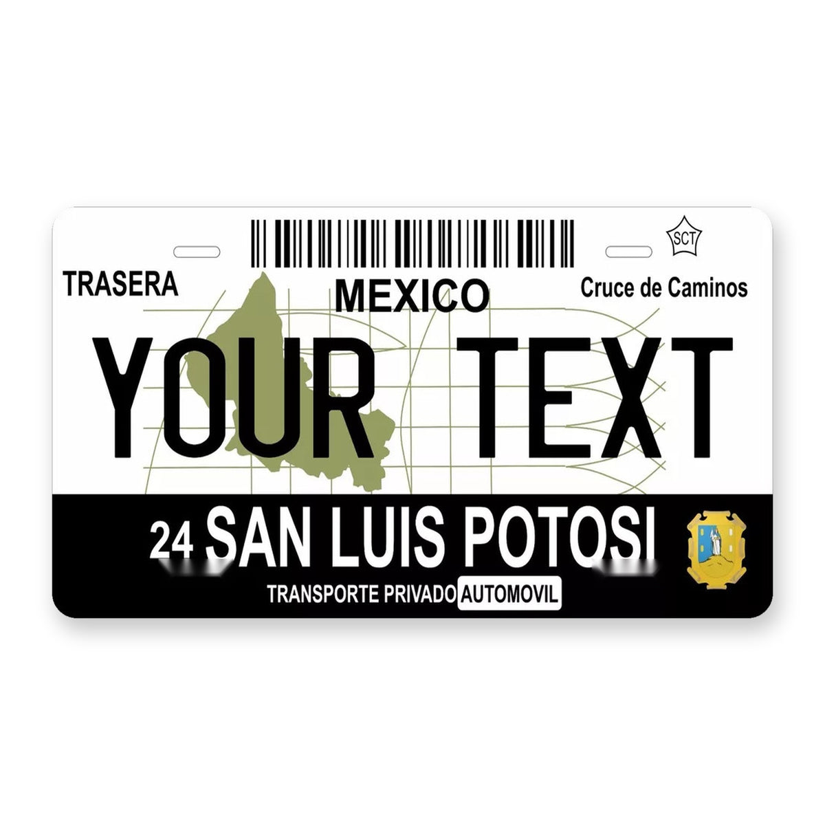 San Luis Potosi 2011 Personalized Motorcycle Replica Plate — product artwork
