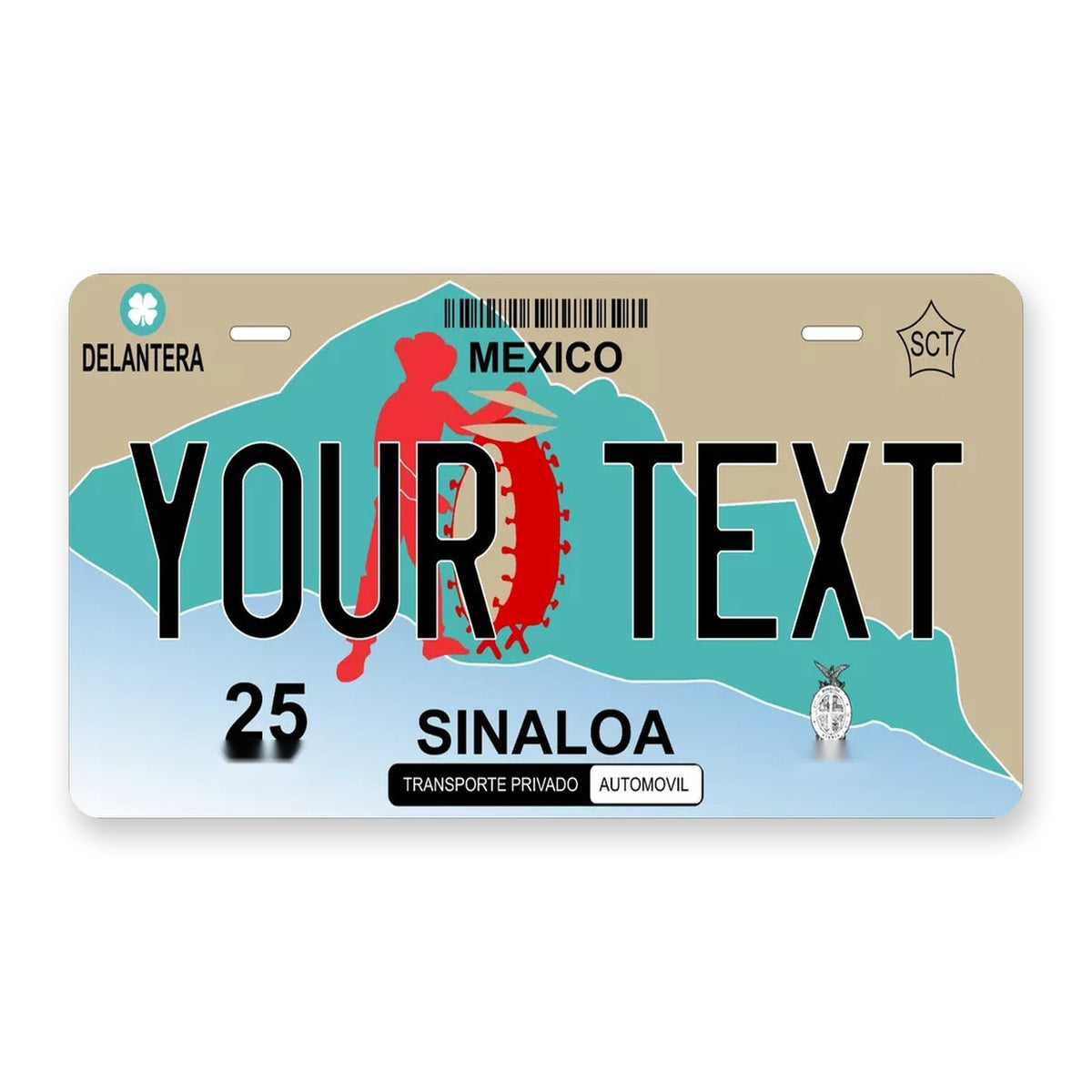 Sinaloa 2002 Personalized Motorcycle Replica Plate — product artwork