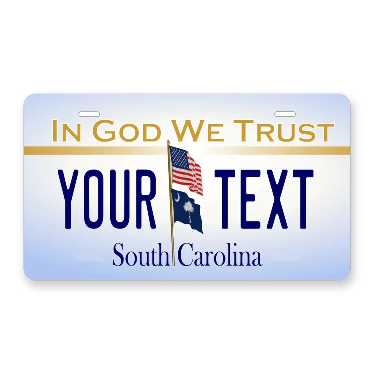 South Carolina Good Blue Personalized Motorcycle Replica Plate — product artwork