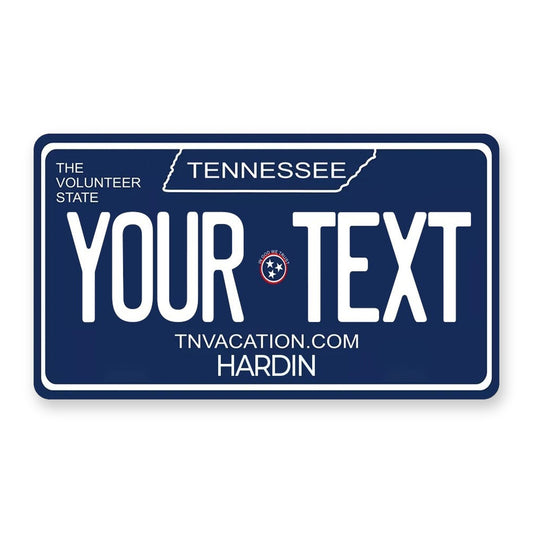 Tennessee Blue Personalized Motorcycle Replica Plate — product artwork