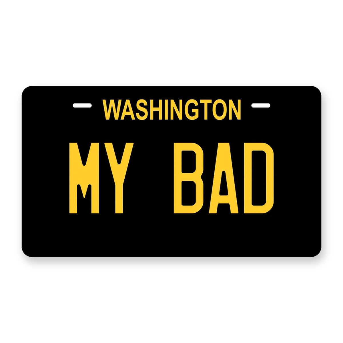 Washington Black Personalized Motorcycle Replica Plate — product artwork