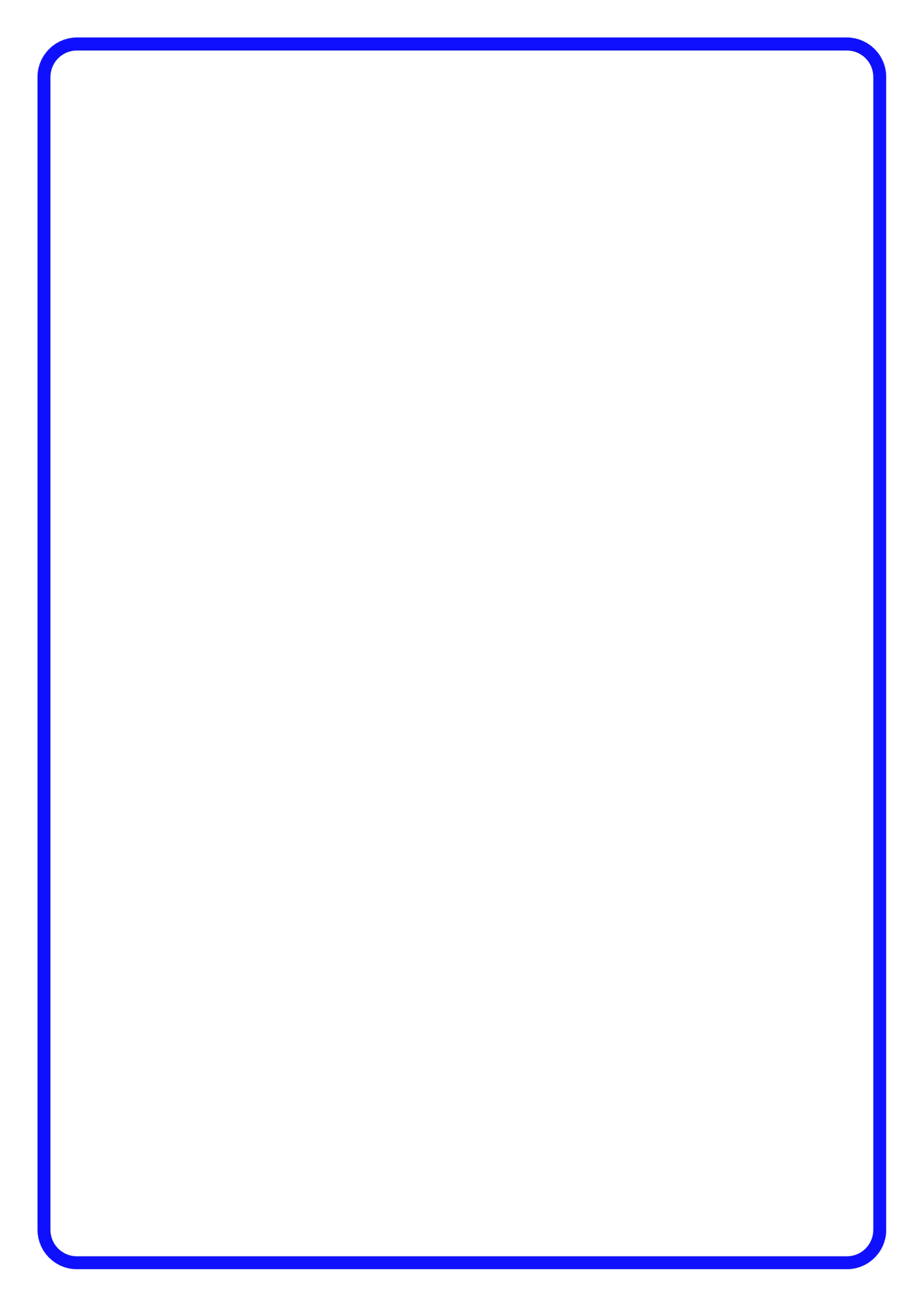 Blue Border Build Your Own Blank Sign (Portrait) Aluminum Weatherproof