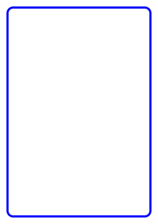 Blue Border Build Your Own Blank Sign (Portrait) Aluminum Weatherproof