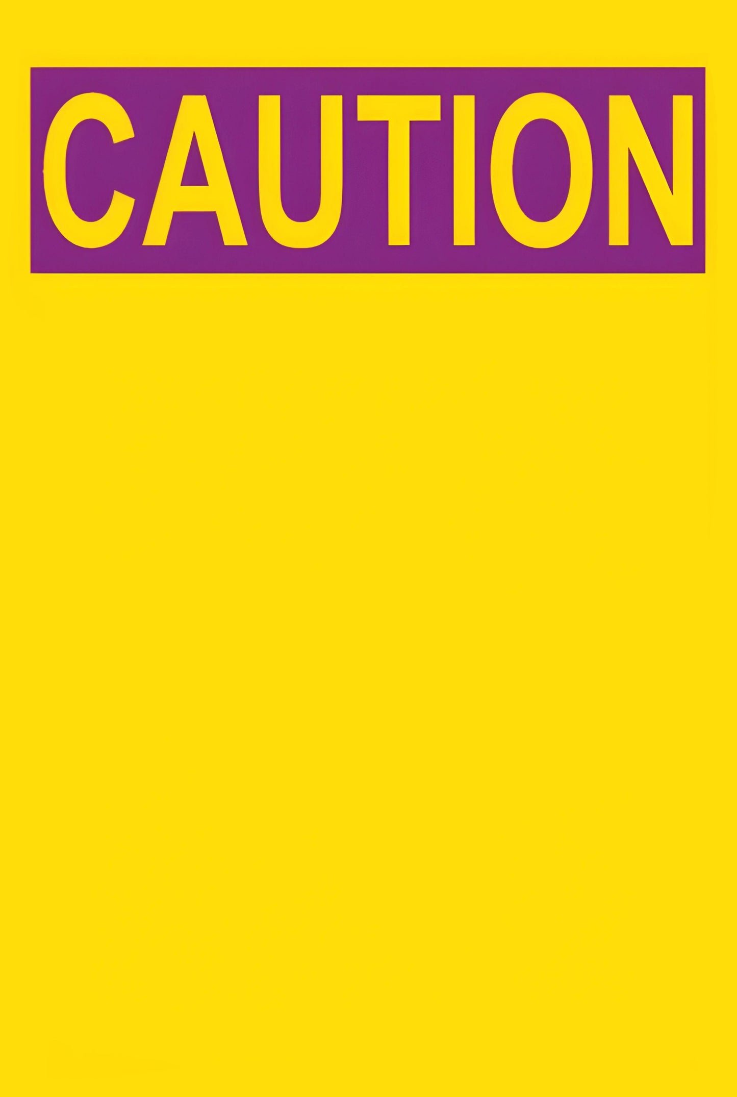 Custom Build Your Own Caution Yellow Horizonal Sign Aluminum Weatherproof