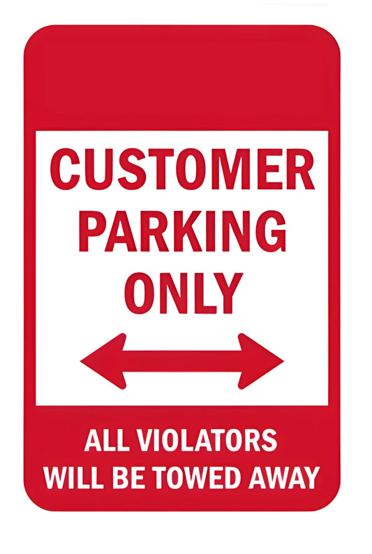 Custom Build Your Own Customer Parking Only Sign Aluminum Weatherproof