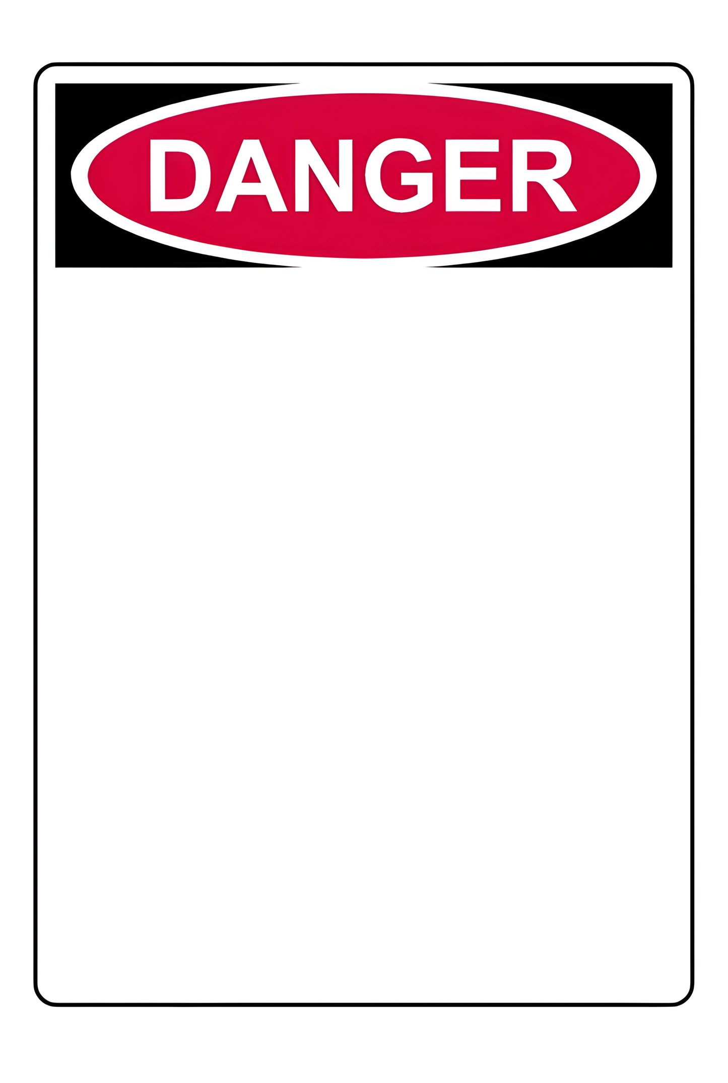 Custom Build Your Own Danger Vertical Sign Aluminum Weatherproof