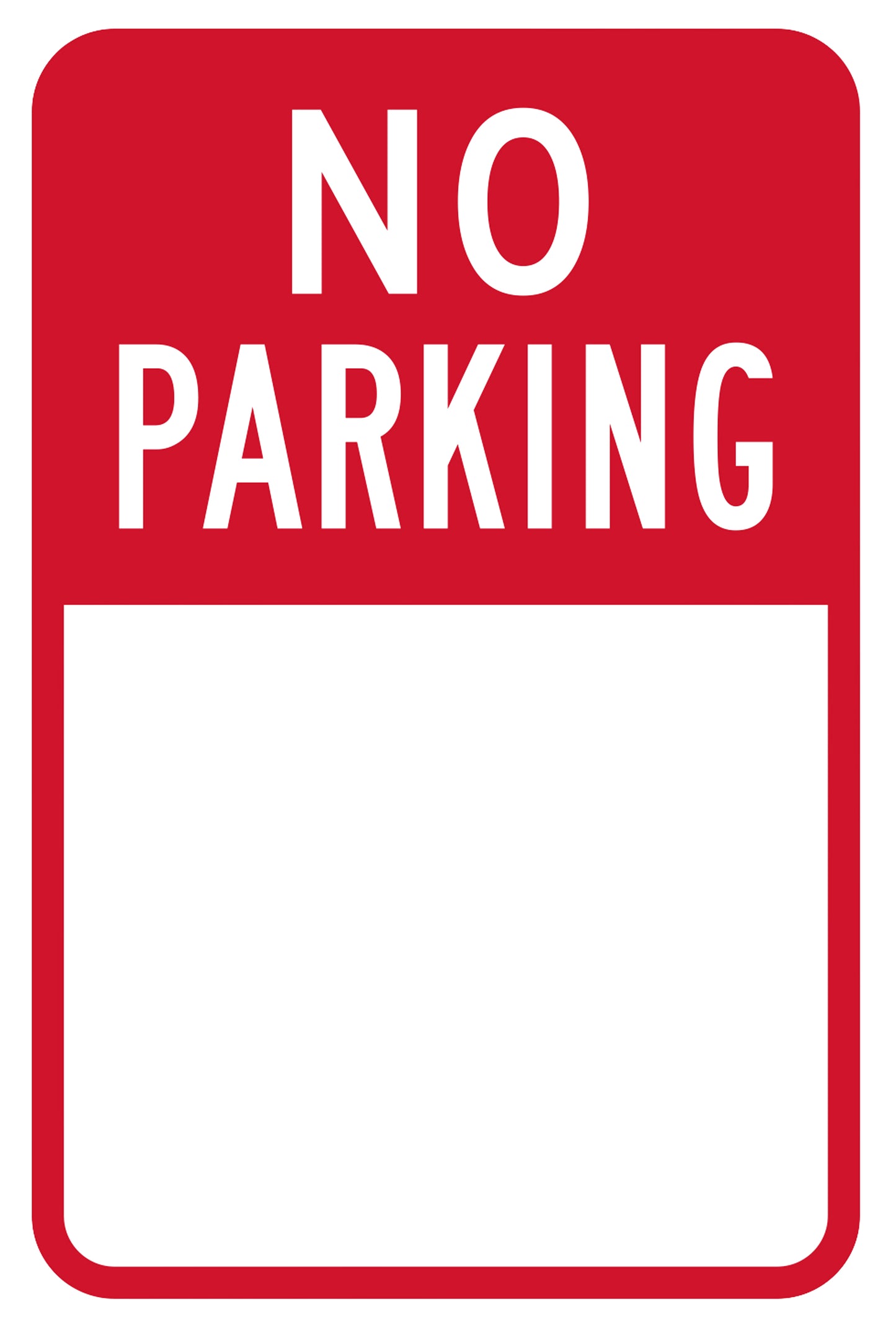 Custom Build Your Own No Parking Red Sign Aluminum Weatherproof