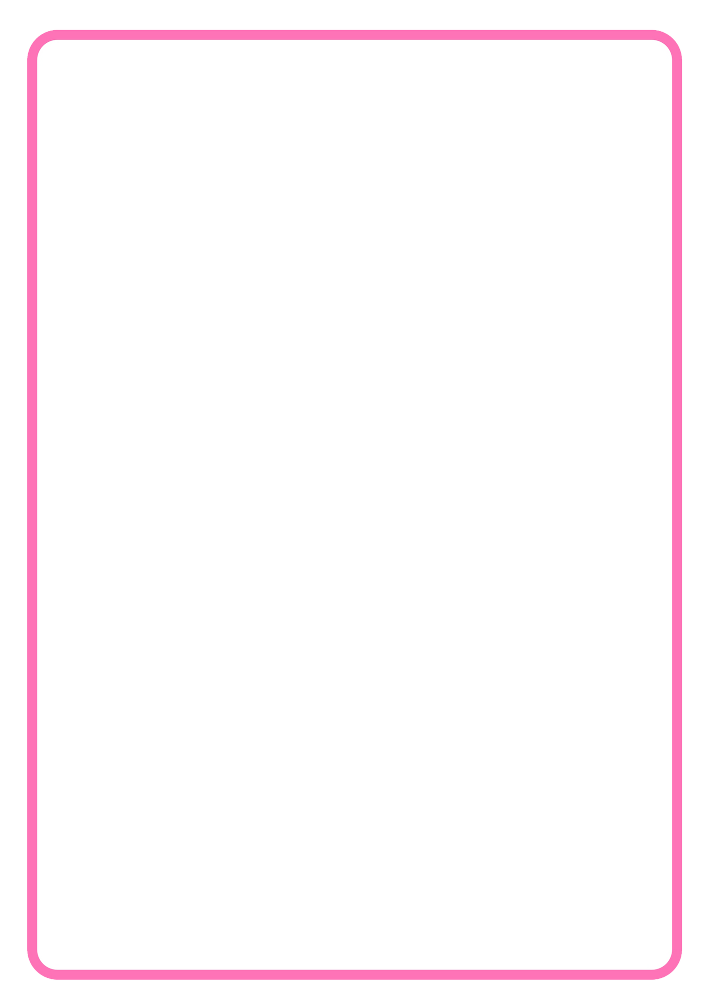 Pink Border Build Your Own Blank Sign (Portrait) Aluminum Weatherproof