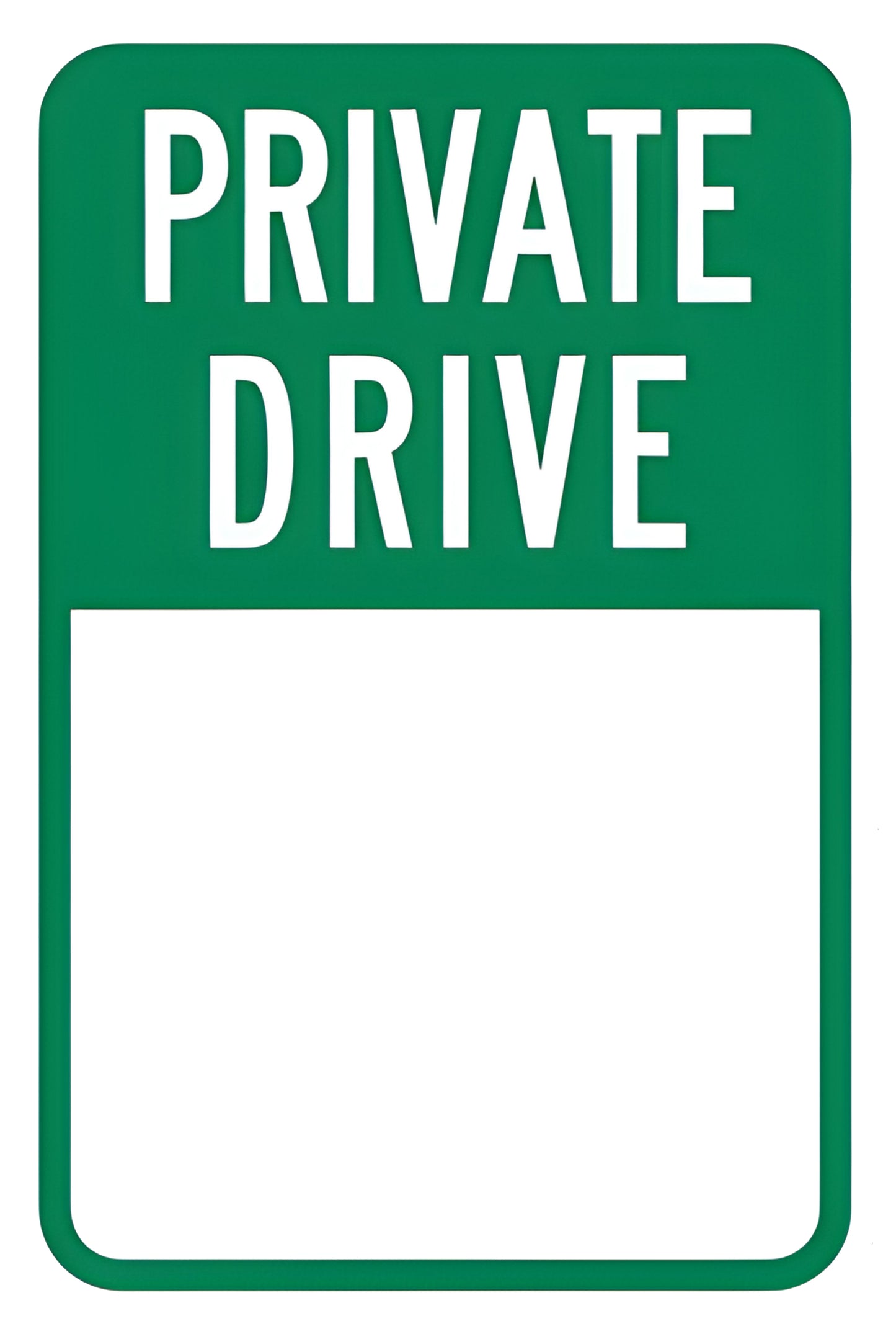 Custom Build Your Own Private Drive Green Sign Aluminum Weatherproof