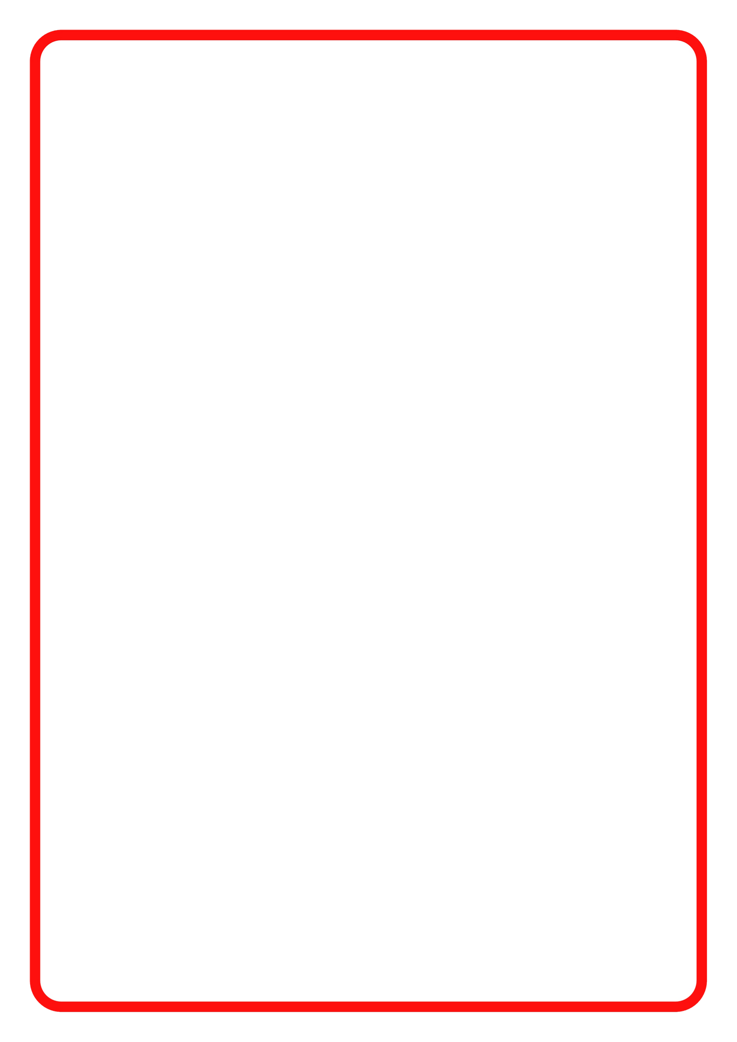 Red Border Build Your Own Blank Sign (Portrait) Aluminum Weatherproof