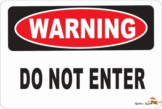 Danger Sticker Tiger Warning Do Not Enter Funny Aluminum Sign — product artwork