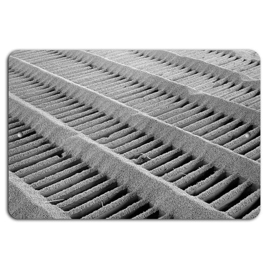Industrial Modern Textured Grid Art Aluminum Sign — product artwork