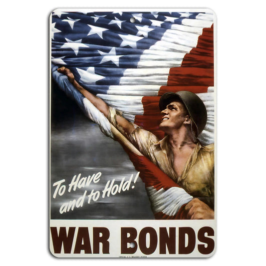 War Bonds Vintage Decorative Aluminum Sign — product artwork