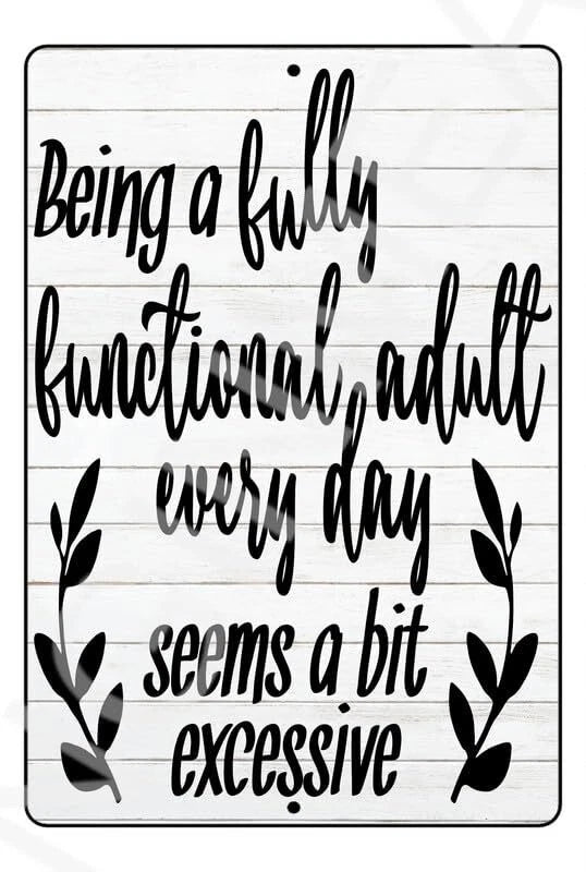 Funny Wall Art Gift Aluminum Sign — product artwork