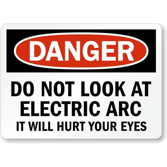 Electric Arc Danger Warning Aluminum Sign — product artwork