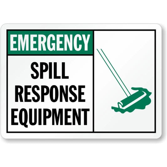 Equipment Emergency Aluminum Sign — product artwork