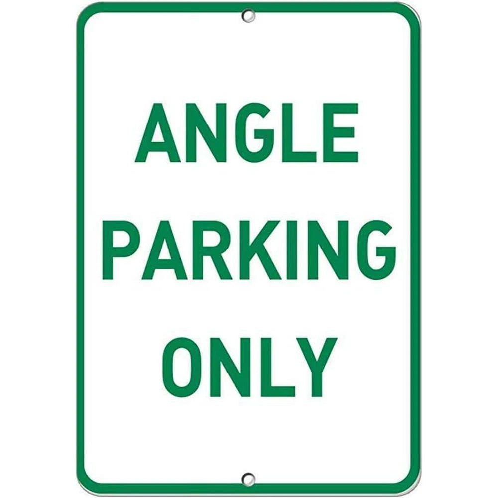Angle Parking Warning Aluminum Sign — product artwork