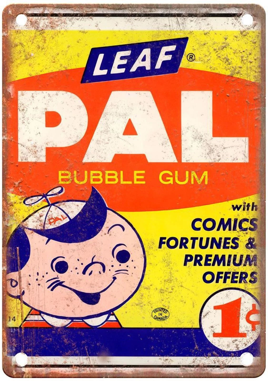 Leaf Pal Bubble Gum Comics Fortunes and Premium Offers Sign — product artwork