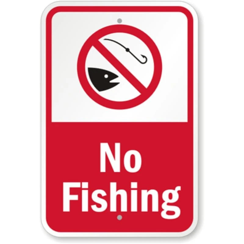 No Fishing Aluminum Sign — product artwork