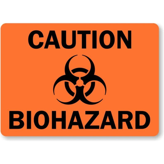 Biohazard Caution Safety Warning Aluminum Sign — product artwork