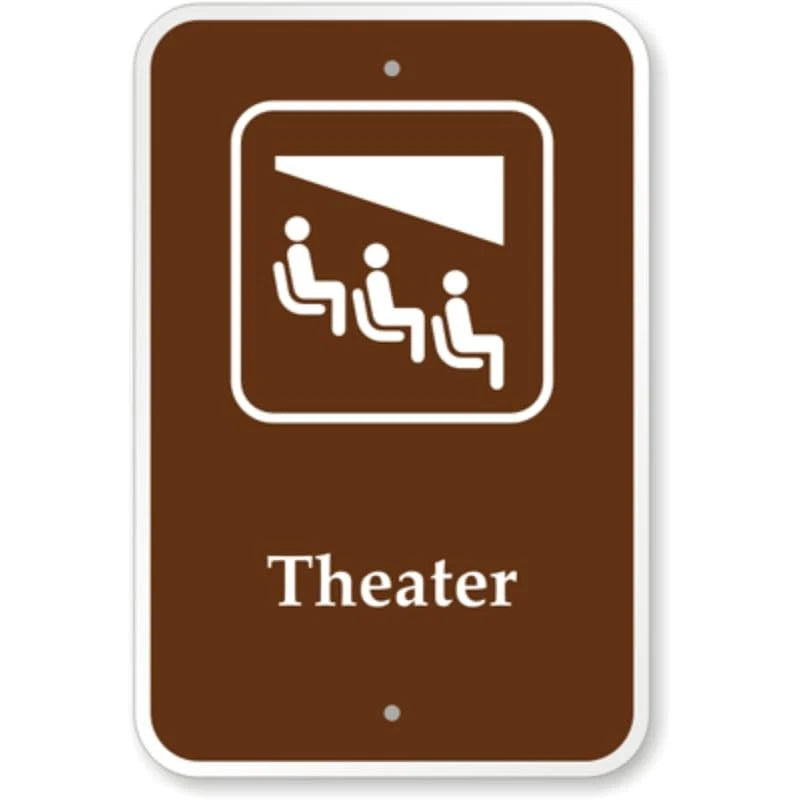 Theater Campground Park Aluminum Sign — product artwork